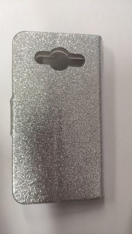 Pouzdro / obal na Samsung Galaxy Core 2 stříbrné třpitky - knížkové