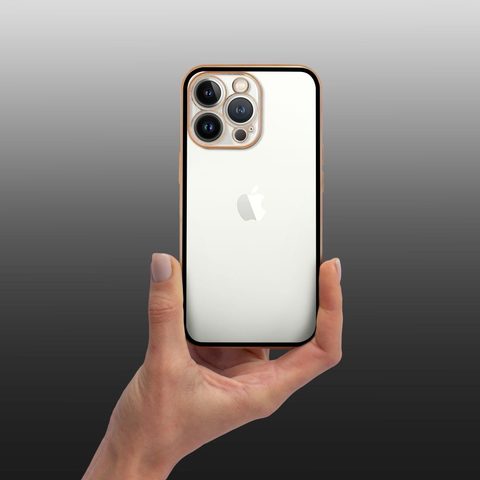 tok / borító iPhone 13 Pro Max fekete, átlátszó - Forcell Lux