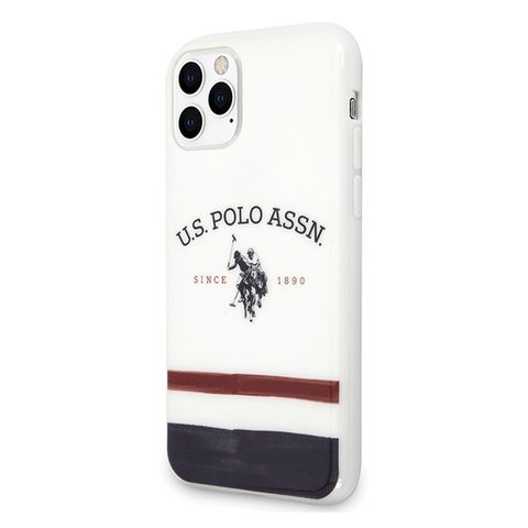 Obal / kryt na Apple iPhone 11 Pro bílý - Original faceplate case US POLO