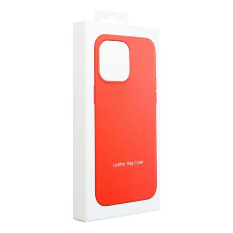Obal / kryt na Apple iPhone 15 PRO MAX červený - Leather Mag Cover
