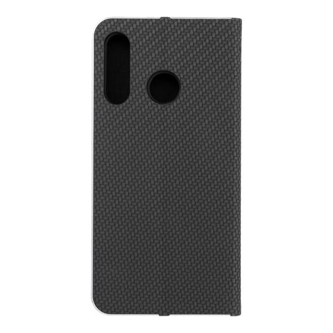 Puzdro / obal pre Huawei P30 Lite čierny - kniha LUNA CARBON