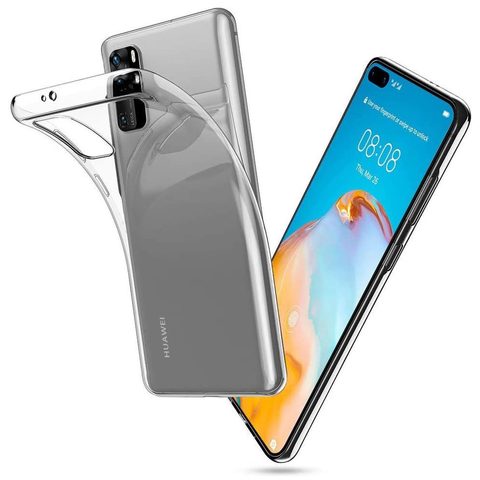 Fedél / fedél a Huawei P40 átlátszó 0,5 mm-es tokhoz