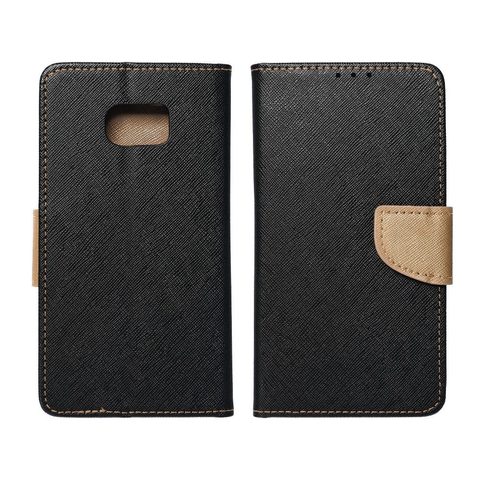 Puzdro / obal pre Xiaomi Redmi Note 11 / 11S čierne / zlaté - kniha Fancy