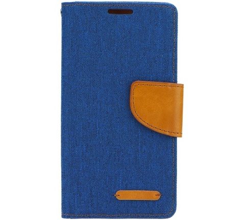 Puzdro / obal pre Samsung Galaxy S5 modrý - kniha CANVAS