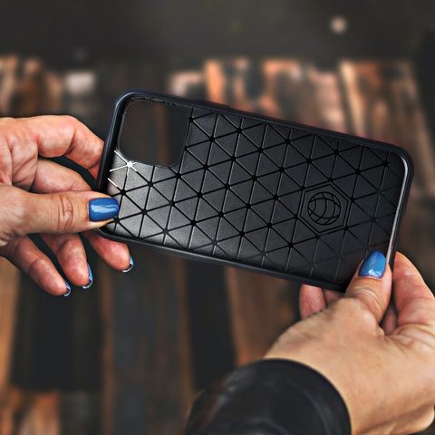 Obal / kryt na Apple iPhone SE 2020 černý - Forcell CARBON