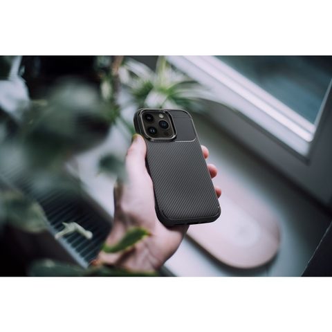 Obal / kryt na Apple iPhone X / XS černý - Forcell CARBON