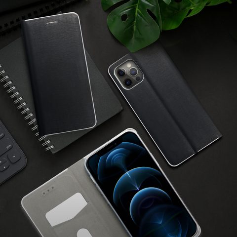 Pouzdro / obal na Samsung Galaxy A34 5G černý - knížkový Forcell Carbon