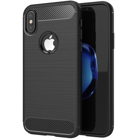 Obal / kryt pre Apple iPhone XS čierne - Forcell CARBON