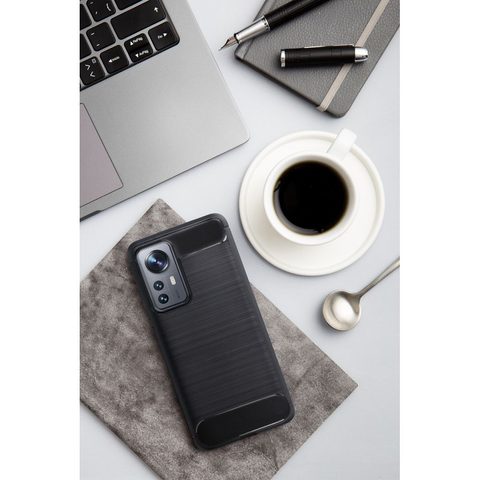 Fedél / borító Xiaomi Redmi 10 fekete - Forcell CARBON