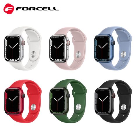 Silikonový náramek pro Apple Watch 42/44/45/49mm červený - FORCELL