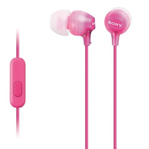 Sluchátka s mikrofonem Sony MDR-EX15APPI růžové