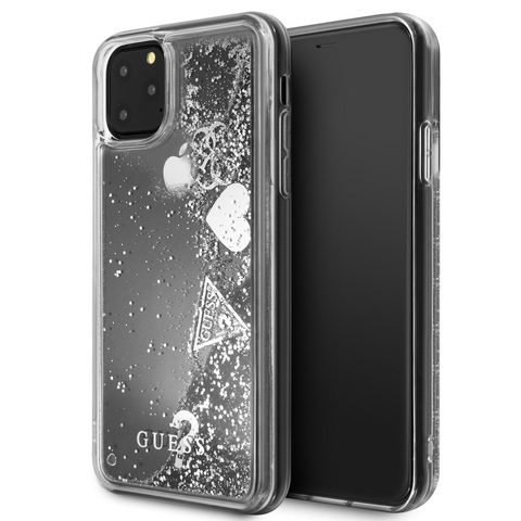 Obal / kryt na Apple iPhone 11 Pro Max stříbrný - Original faceplate case GUESS