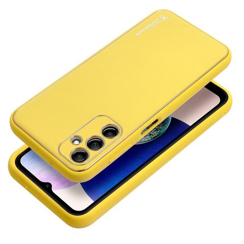 Obal / kryt na Samsung Galaxy A14 5G žlutý - LEATHER Case