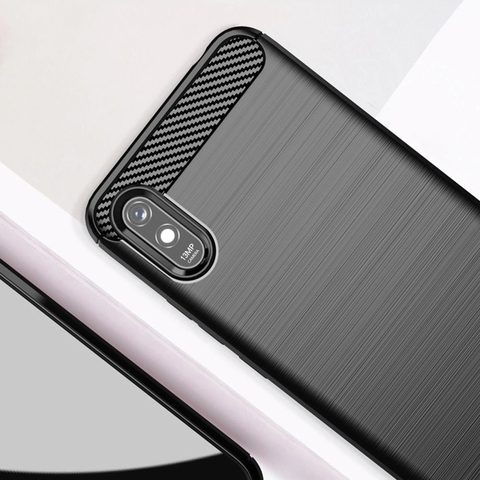 Fedél / borító Xiaomi Redmi 9A fekete - Forcell CARBON