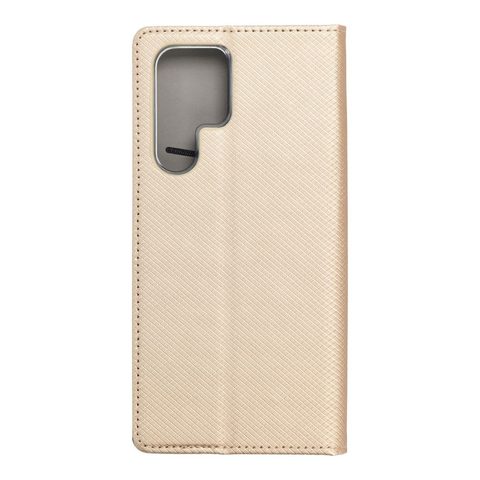 Puzdro / obal pre Samsung Galaxy S22 Ultra gold - kniha Smart Case Book