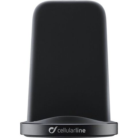 Stojánek pro bezdrátové nabíjení Cellularline WIRELESS FAST CHARGER STAND S USB-C, rychlé nabíjení, Qi standard, černý