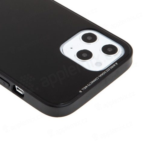 tok / borító iPhone 12 Pro Max fekete - Üveg tok