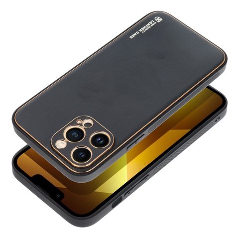 Obal / kryt pre Apple iPhone 13 Pro Max čierne - Forcell Leather Case