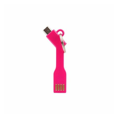 Adapter USB medál micro USB univerzális rózsaszín