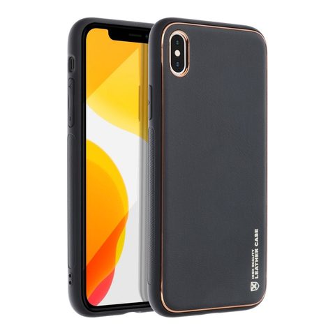 Obal / kryt na Apple iPhone X černý - Forcell LEATHER