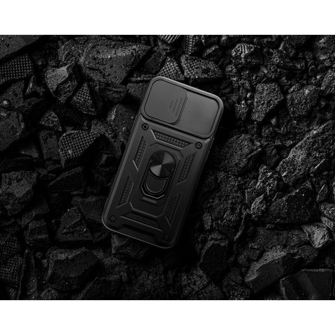 Obal / kryt na Samsung Galaxy A25 5G čierny - SLIDE ARMOR Case