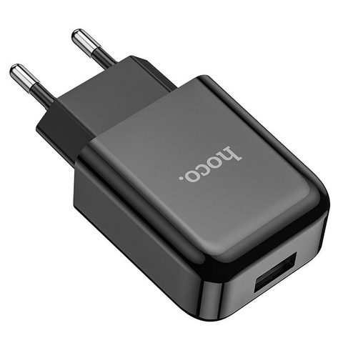 USB töltő + Lightning kábel 8-pin 2A fekete - HOCO