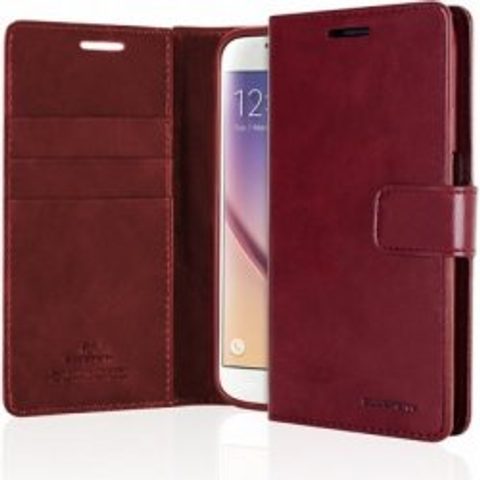 Puzdro / obal pre Samsung S6 burgundy - kniha BLUE MOON