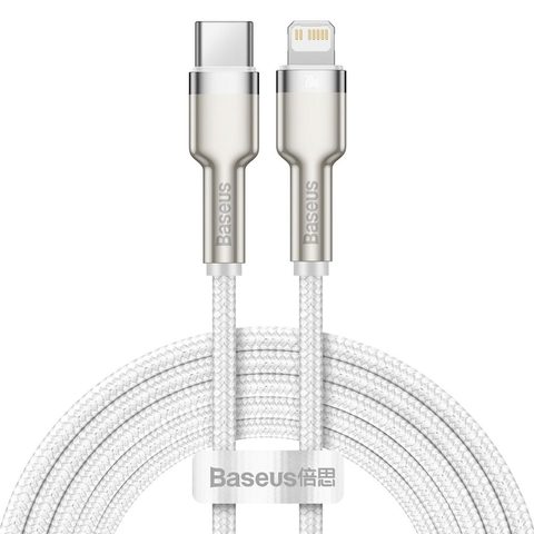 Kabel s konektorem Lightning / USB-C , 2m, bílý - BASEUS