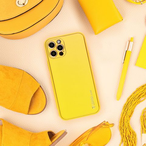 Obal / kryt na Xiaomi Redmi NOTE 12 PRO 5G žlutý - Forcell LEATHER