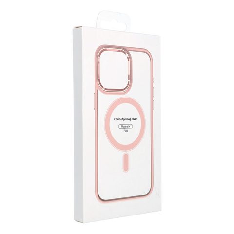 Obal / kryt na Apple iPhone 15 PRO ružové - Color Edge Mag Cover