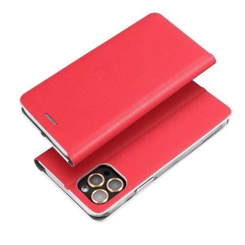 Pouzdro / obal na Samsung Galaxy A42 5G červené - knížkové Luna Book Silver