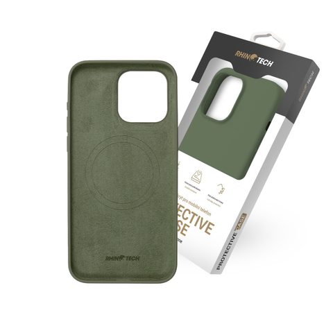 Obal / kryt na Apple iPhone 15 Pro zelený Rhinotech MagCase