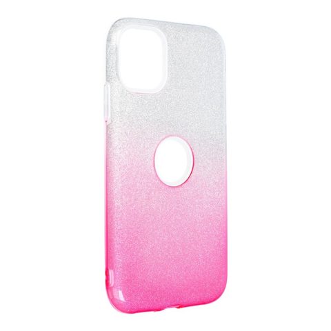 Obal / kryt pre Apple iPhone 11 strieborný/ružový - Forcell SHINING