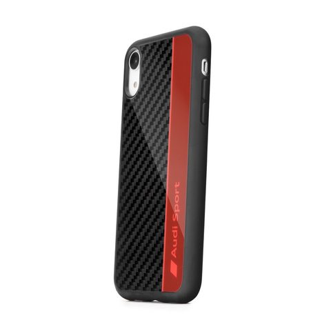 Obal / kryt na pre Apple iPhone X / XS čierne - Originálne AUDI Carbon Fibre