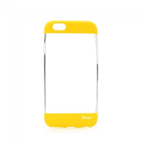 Védőborító Apple Iphone 6 / 6S sárga - Roar Fit UP Clear