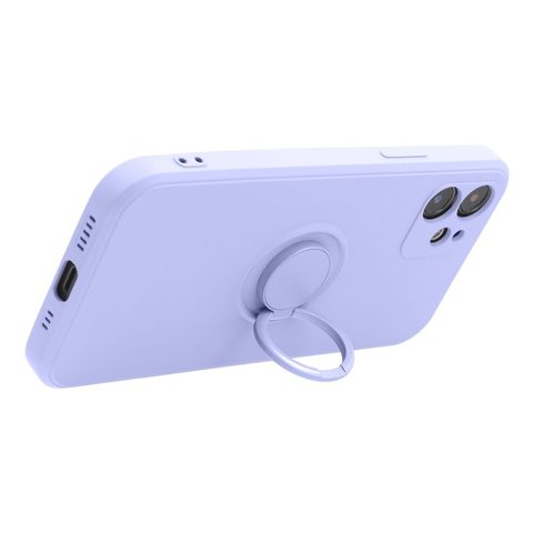 Obal / kryt na Apple iPhone 14 Pro Max fialové - Forcell Silikónové puzdro s krúžkom