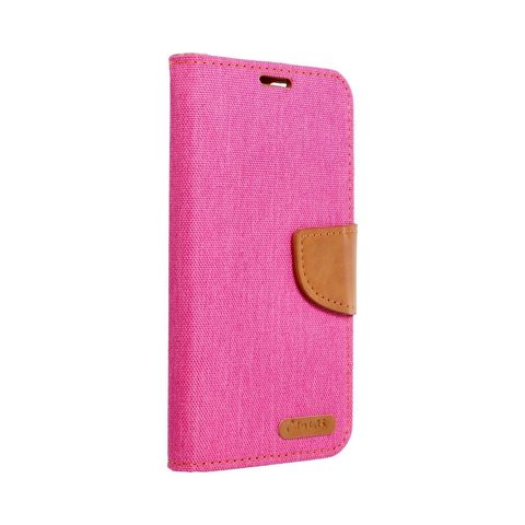 Pouzdro / obal na Apple iPhone 12 růžové - knížkové Canvas Book case