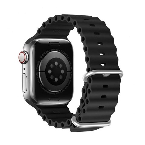 Řemínek na Apple Watch 38/40/41mm černý - DUX DUCIS Ocean Wave