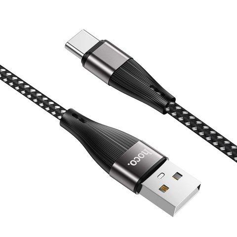 Kabel USB-C 1 m,  černý - HOCO