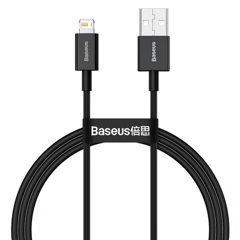 Kabel USB na Apple, Lightning 8-pin, 2,4A, 1m, černý - Baseus