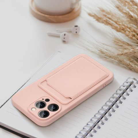 Obal / kryt pre IPHONE 12 / 12 PRO pink Forcell CARD CASE