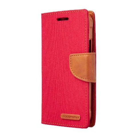 tok / borító Samsung Galaxy J1 piros - könyv CANVAS