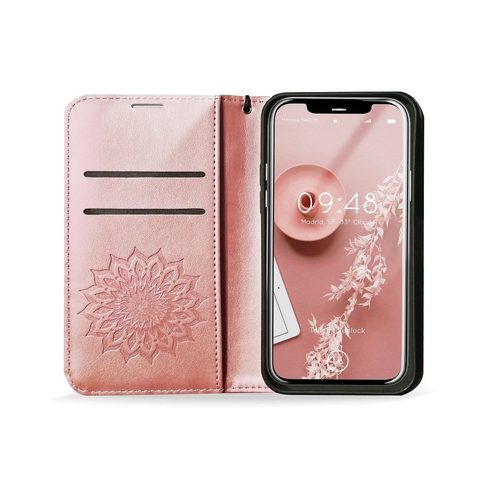 Pouzdro / obal na Samsung Galaxy A52 5G / A52 LTE / A52S mandala rose gold - knížkové Forcell MEZZO Book