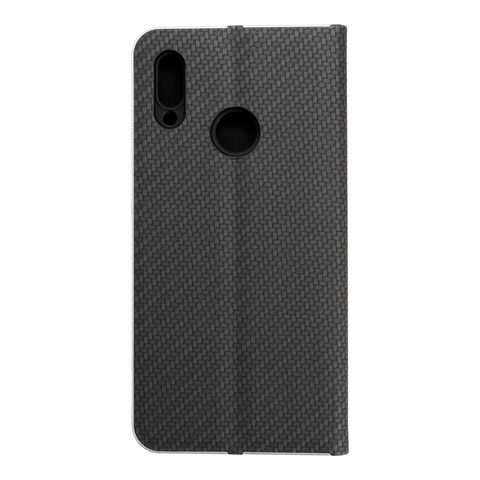 Puzdro / obal pre Huawei P Smart 2019 čierne - kniha LUNA CARBON