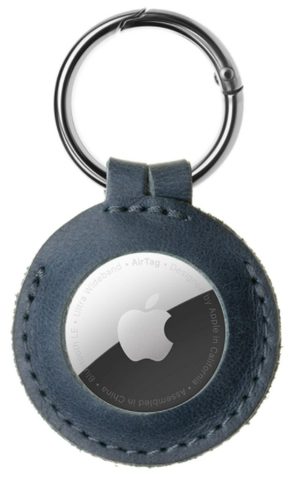 Borító / Cover for Apple Airtag cowhide blue - FIXED Case (javított tok)