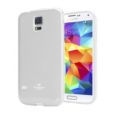 Obal / kryt pre Samsung Galaxy GALAXY S5 mini biely - Jelly Case