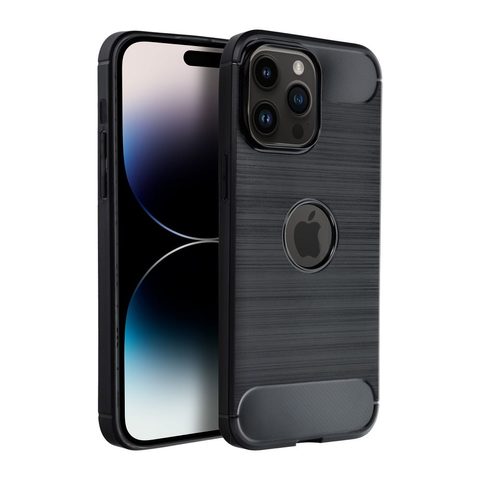 Obal / kryt na Apple IPHONE 14 PRO MAX ( 6.7 ) černý - Forcell CARBON Case