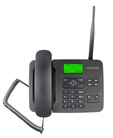 ALIGATOR T100 fekete, GSM asztali telefon