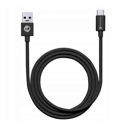 Datový kabel USB to Type C 2.0 2,1A C319 TUBE černý 1 metr FORCELL