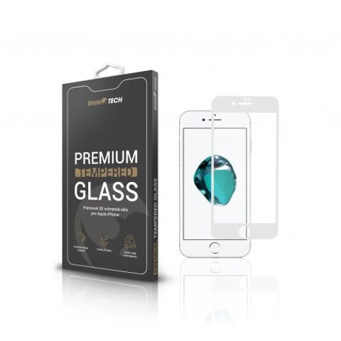 Tvrzené / ochranné sklo Apple iPhone 7 / 8 / SE2020 / SE2022 bílé 3D - Rhinotech